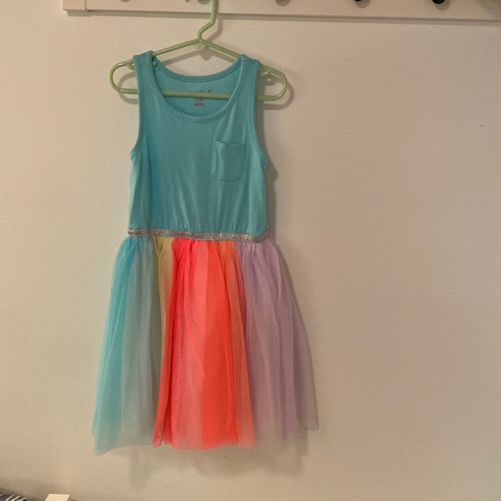 Rainbow Tulle Cat and Jack Dress. Size 6/6x. EUC.